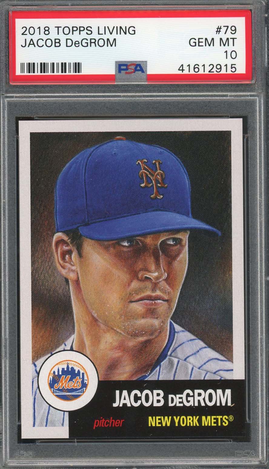 Jacob Degrom 2018 Topps Living Baseball Card #79 Class PSA 10 GEM MINT Jacob Degrom 2018 Topps Living Baseball Card #79 Class PSA 10 GEM MINT