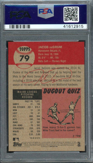 Jacob Degrom 2018 Topps Living Baseball Card #79 Graded PSA 10 GEM MINT-Powers Sports Memorabilia