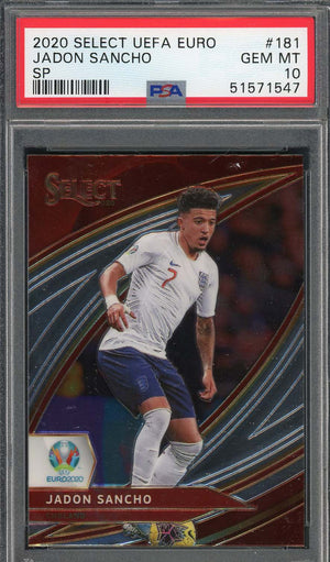 Jadon Sancho 2020 Select UEFA Euro Soccer Card #181 PSA 10-Powers Sports Memorabilia