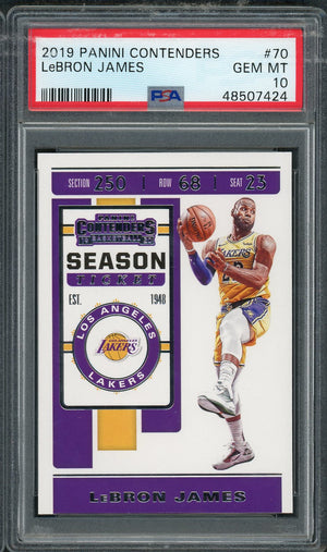 LeBron James 2019 Panini Contenders Basketball Card #70 Graded PSA 10 GEM MINT-Powers Sports Memorabilia