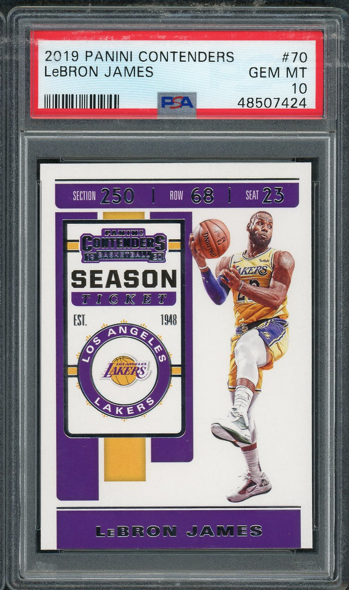 LeBron James 2019 Panini Contenders Basketball Card #70 Graded PSA 10 GEM MINT-Powers Sports Memorabilia