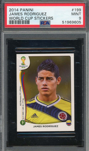 James Rodriguez 2014 Panini World Cup Stickers Card #199 PSA 9-Powers Sports Memorabilia