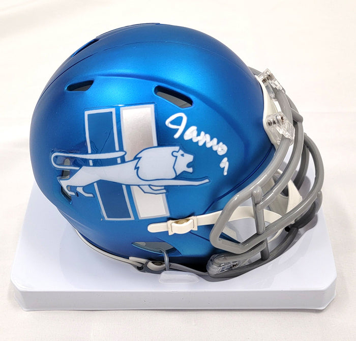 Jameson Williams Signed Detroit Lions 2023 ALT Mini Helmet - Beckett-Powers Sports Memorabilia