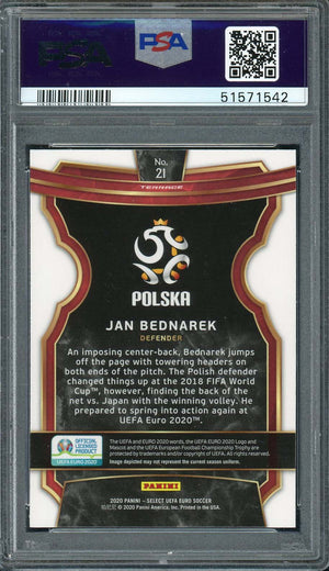 Jan Bednarek 2020 Select UEFA Euro Soccer Rookie Card #21 PSA 10-Powers Sports Memorabilia