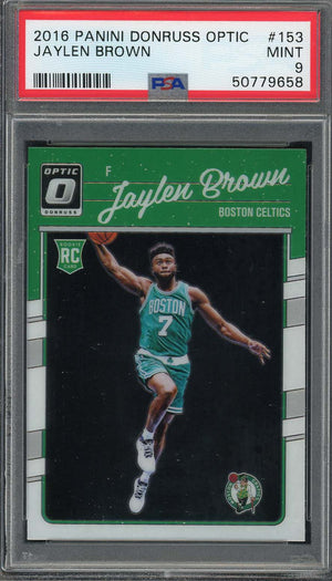 Jaylen Brown 2016 Panini Donruss Optic Basketball Rookie Card #153 Graded PSA 9-Powers Sports Memorabilia