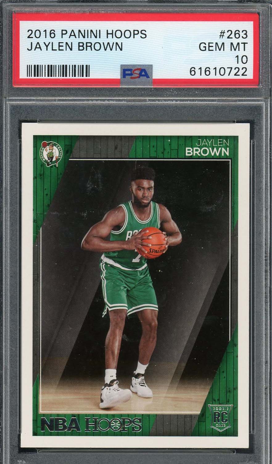 Jaylen Brown 2016 Panini Hoops Rookie Card RC #263 Graded PSA 10-Powers Sports Memorabilia