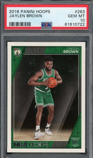 Jaylen Brown 2016 Panini Hoops Rookie Card RC #263 Graded PSA 10-Powers Sports Memorabilia
