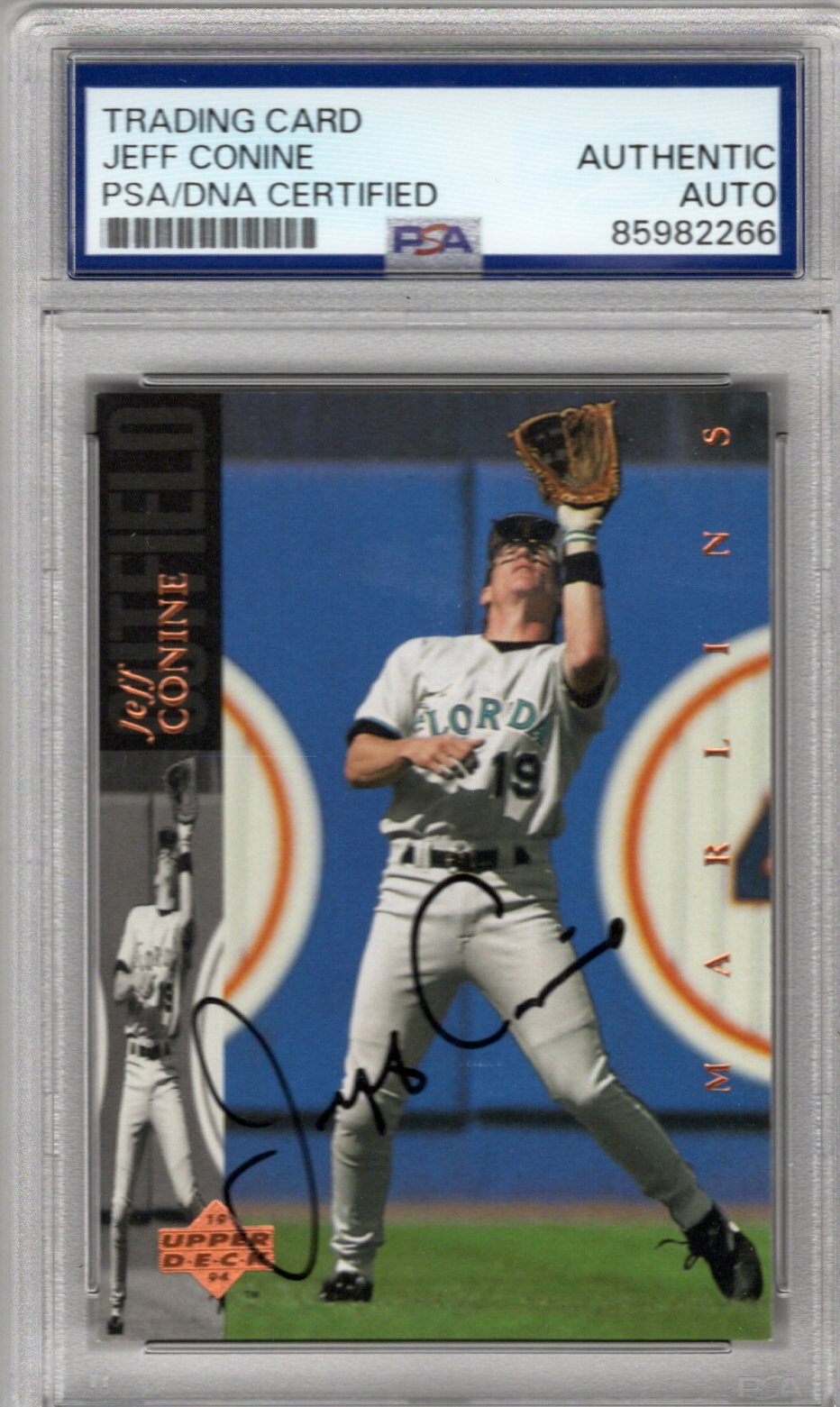 Jeff Conine Signed Florida Marlins 1994 Upper Deck Trading Card PSA AUTHENTIC AUTO