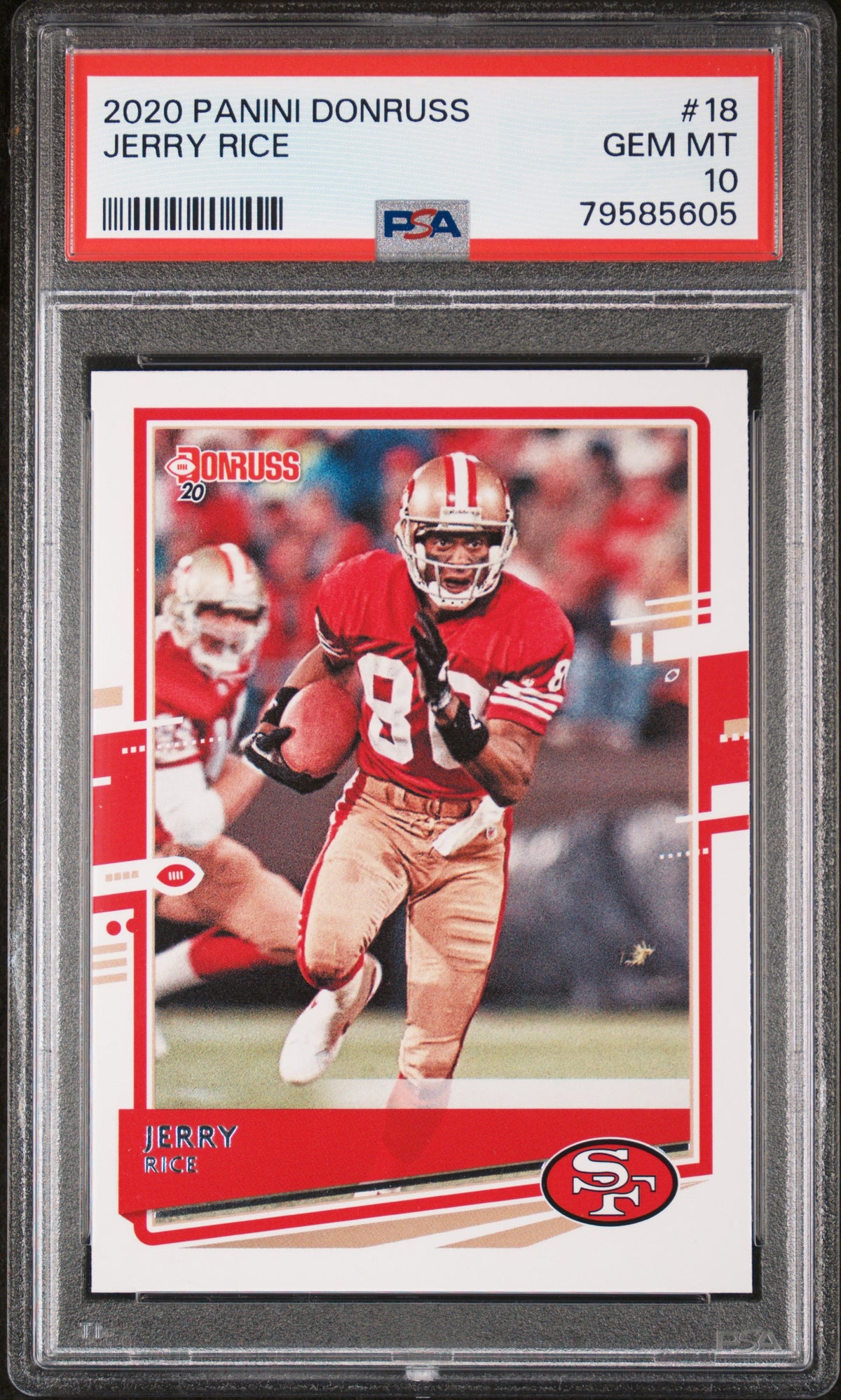 Jerry Rice 2020 Panini Donruss Football Card #18 Graded PSA 10-Powers Sports Memorabilia