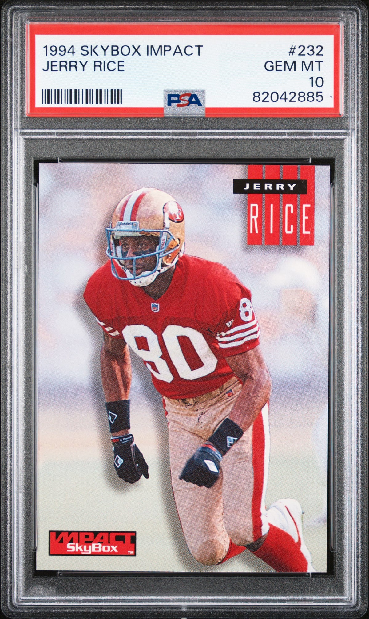 Jerry Rice 1994 Skybox Impact Football Card #232 Graded PSA 10-Powers Sports Memorabilia