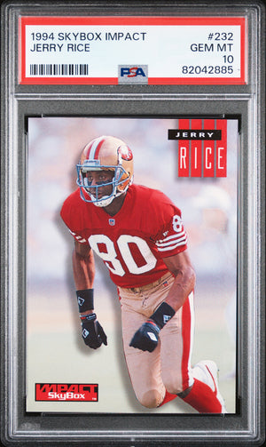 Jerry Rice 1994 Skybox Impact Football Card #232 Graded PSA 10-Powers Sports Memorabilia