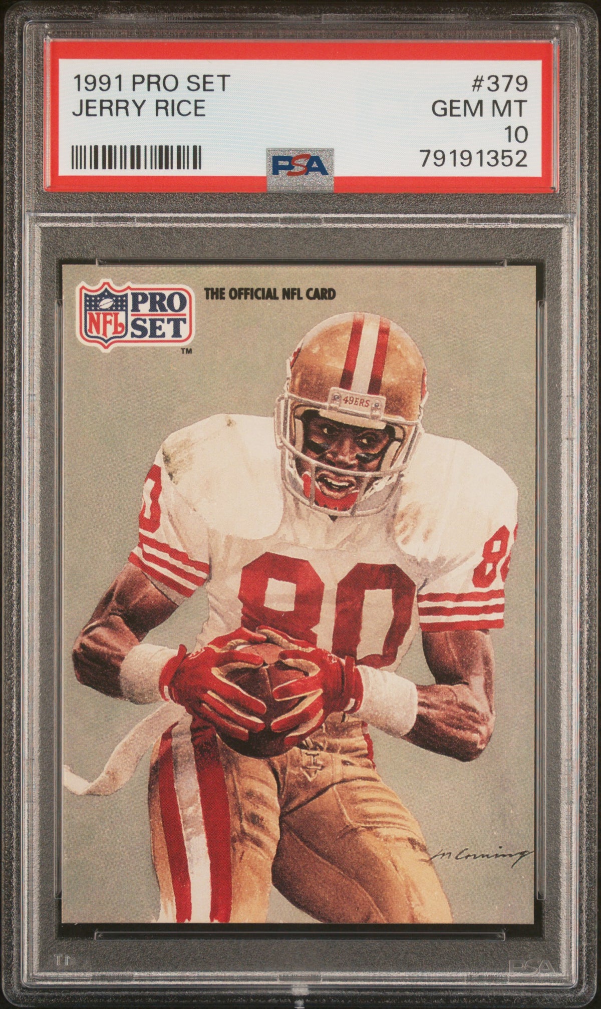 Jerry Rice 1991 Pro Set Football Card #379 Graded PSA 10-Powers Sports Memorabilia