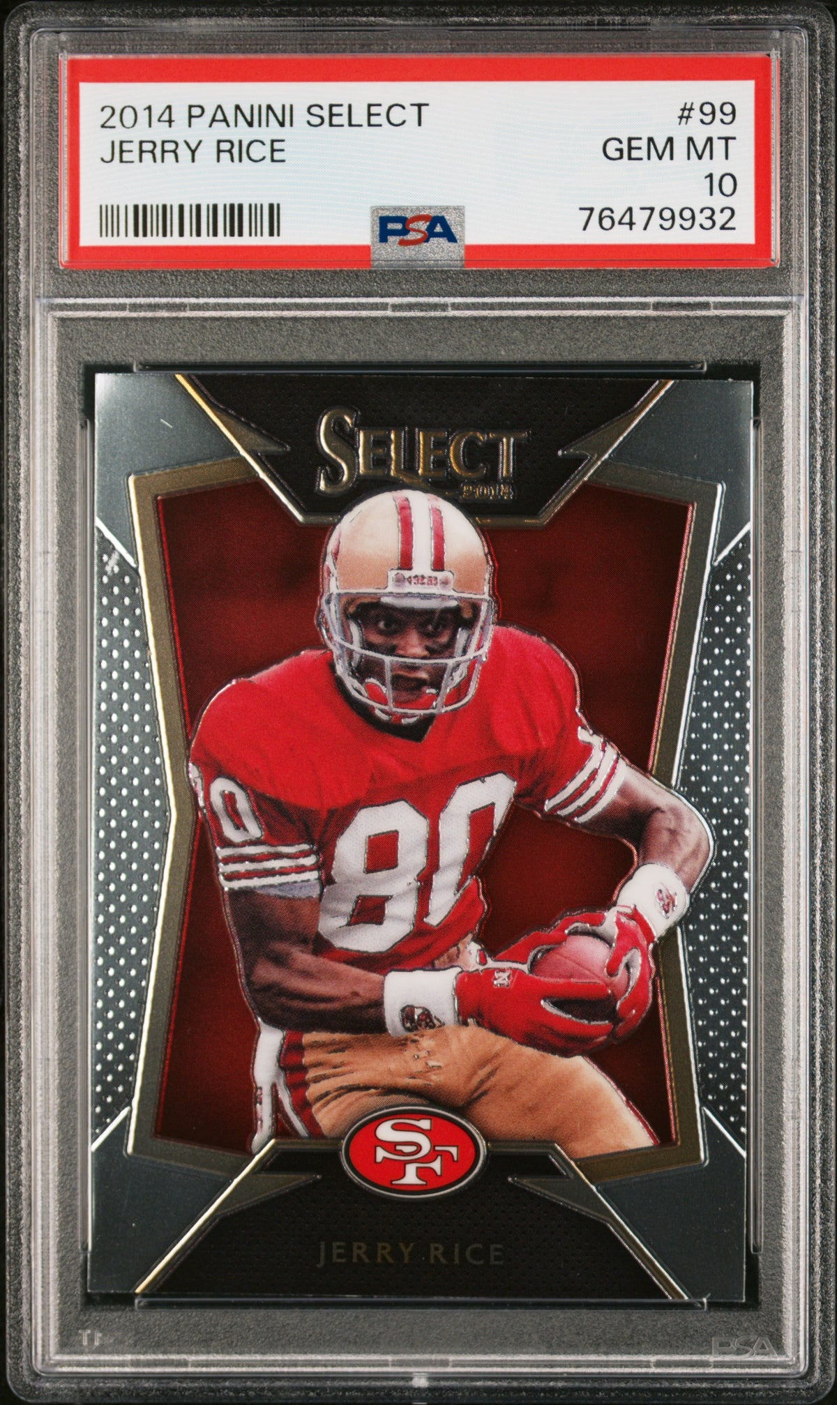Jerry Rice 2014 Panini Select Football Card #99 Graded PSA 10