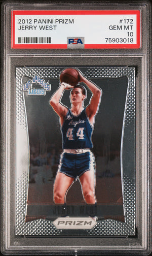 Jerry West 2012 Panini Prizm Basketball Card #172 Graded PSA 10-Powers Sports Memorabilia
