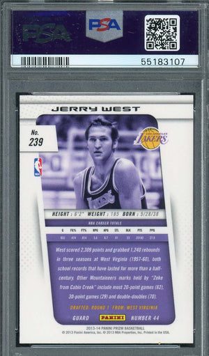 Jerry West 2013 Panini Prizm Basketball Card #239 Graded PSA 10-Powers Sports Memorabilia