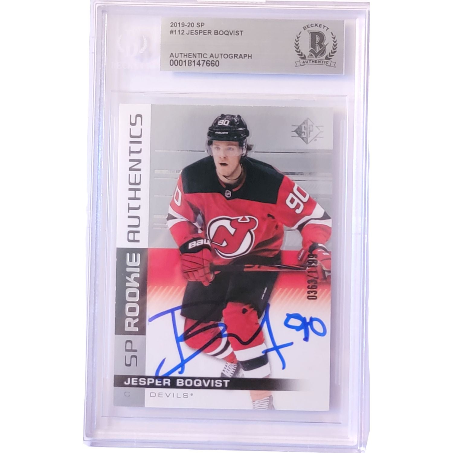 Cartes de hockey signées