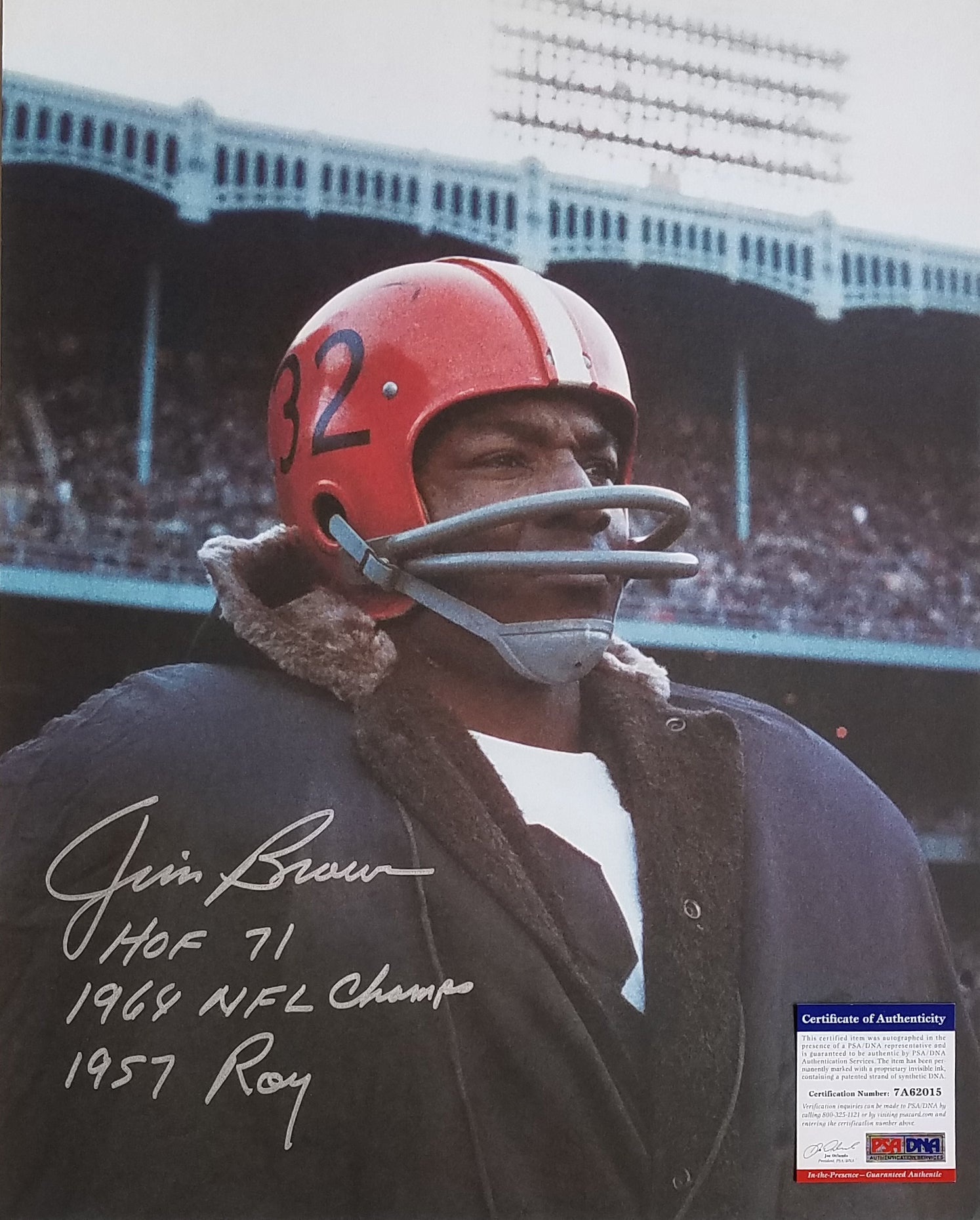 Jim Brown Signed Cleveland Browns 16x20 Photo Beckett Authenticated PSA/DNA 7A62015-Powers Sports Memorabilia