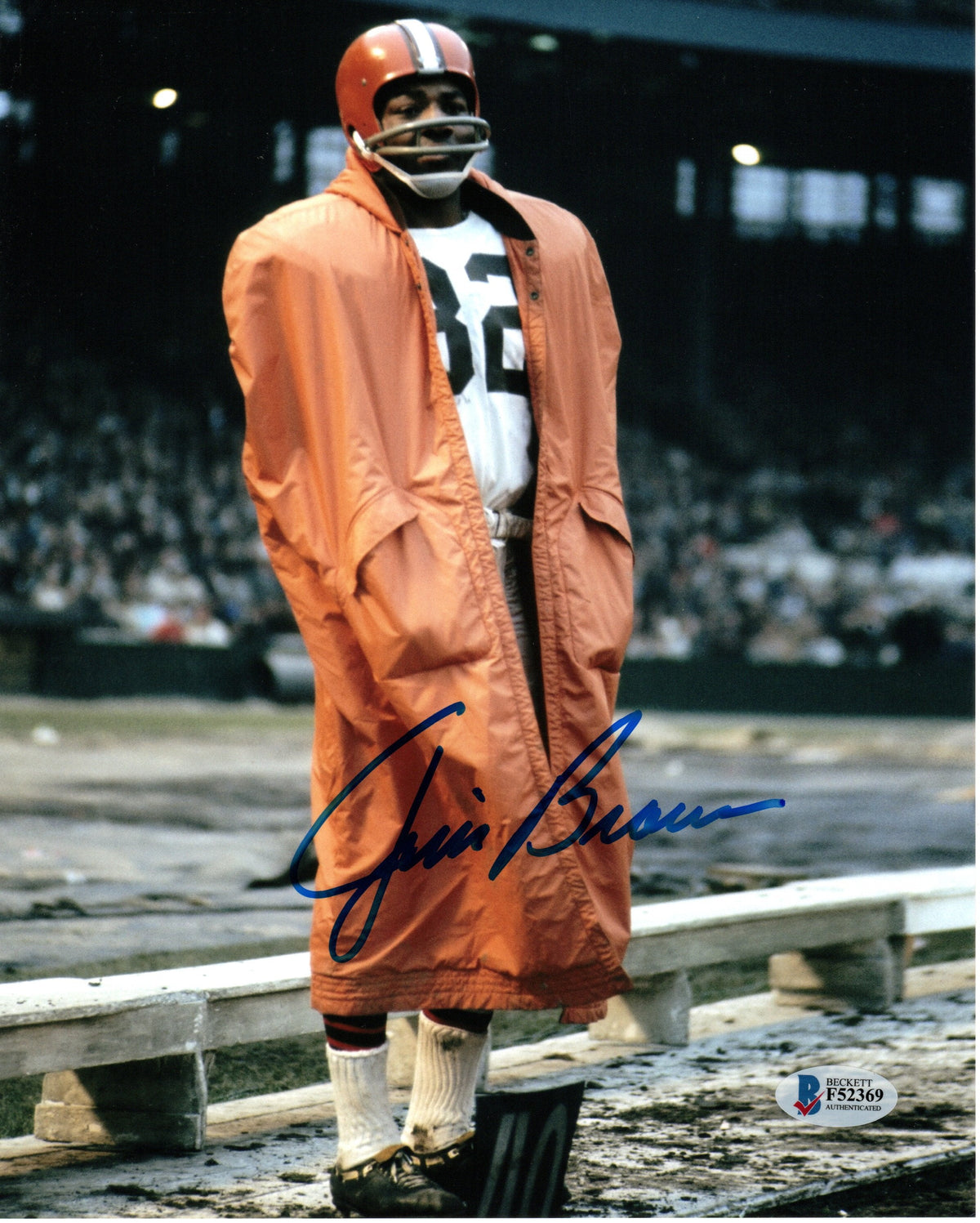 Jim Brown Signed Cleveland Browns 8x10 Photo Beckett Authenticated #7-Powers Sports Memorabilia