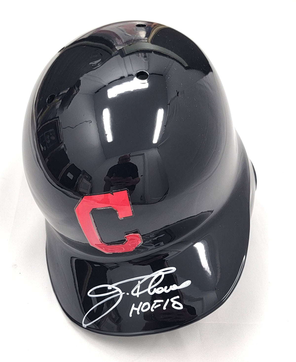 Jim Thome Signed Cleveland Indians Rawlings Authentic Batting Helmet W/ HOF 18 - Beckett-Powers Sports Memorabilia