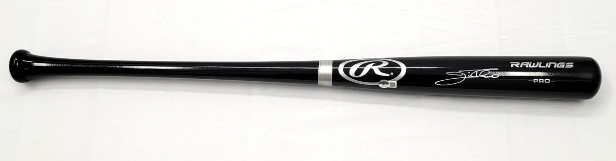 Jim Thome Autographed Rawlings Black Bat Indians Phillies White Sox Twins Beckett Witnessed-Powers Sports Memorabilia