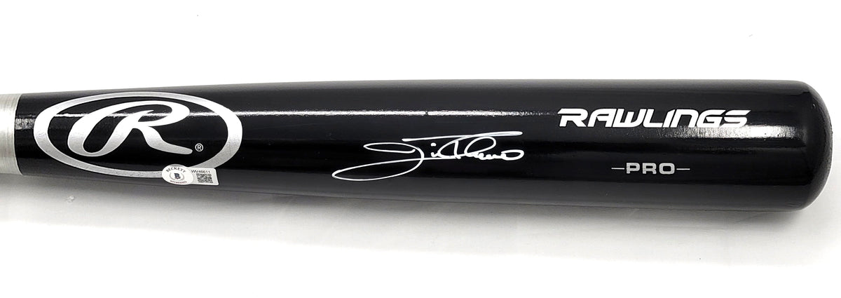 Jim Thome Autographed Rawlings Black Bat Indians Phillies White Sox Twins Beckett Witnessed-Powers Sports Memorabilia