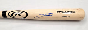 Jim Thome Autographed Rawlings Tan Bat Indians Phillies White Sox Twins Beckett Witnessed Blue-Powers Sports Memorabilia