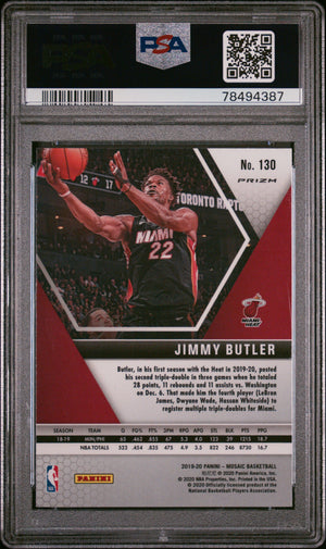 Jimmy Butler 2019 Panini Mosaic Silver Prizm Basketball Card #130 Graded PSA 10-Powers Sports Memorabilia