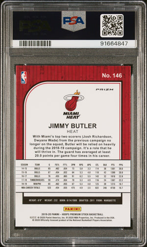 Jimmy Butler 2019 Panini Hoops Premium Stock Red Cracked Ice Card #146 PSA 10-Powers Sports Memorabilia