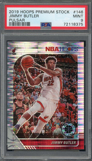 Jimmy Butler 2019 Panini Hoops Premium Stock Pulsar Card #146 Graded PSA 9-Powers Sports Memorabilia