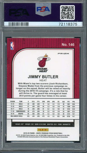 Jimmy Butler 2019 Panini Hoops Premium Stock Pulsar Card #146 Graded PSA 9-Powers Sports Memorabilia