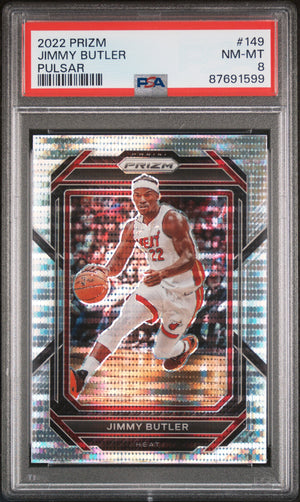 Jimmy Butler 2022 Panini Prizm Pulsar Basketball Card #149 Graded PSA 8-Powers Sports Memorabilia