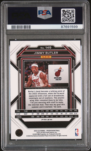 Jimmy Butler 2022 Panini Prizm Pulsar Basketball Card #149 Graded PSA 8-Powers Sports Memorabilia