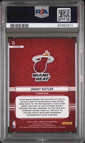 Jimmy Butler 2020 Panini Donruss Optic Elite Red Pulsar Card #17 Graded PSA 7-Powers Sports Memorabilia
