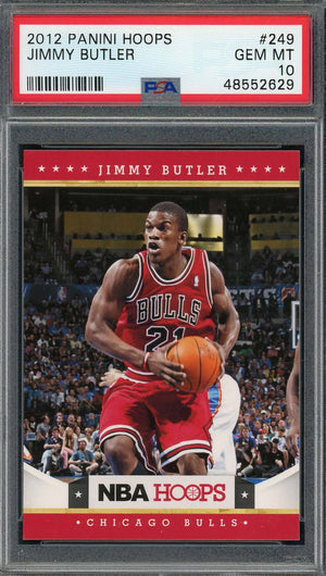 Jimmy Butler 2012 Panini Hoops Basketball Rookie Card RC #249 Graded PSA 10-Powers Sports Memorabilia
