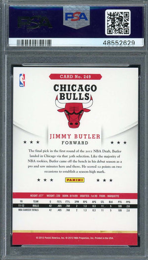 Jimmy Butler 2012 Panini Hoops Basketball Rookie Card RC #249 Graded PSA 10-Powers Sports Memorabilia