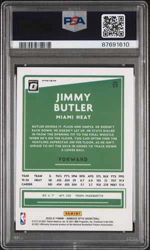 Jimmy Butler 2020 Panini Donruss Optic Target Box Set Card #33 Graded PSA 8-Powers Sports Memorabilia