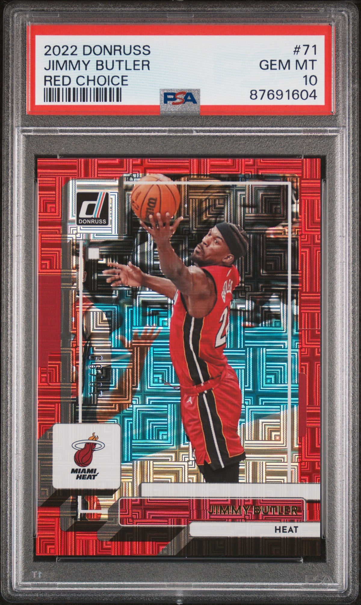 Jimmy Butler 2022 Panini Donruss Red Choice Basketball Card #71 Graded PSA 10-Powers Sports Memorabilia