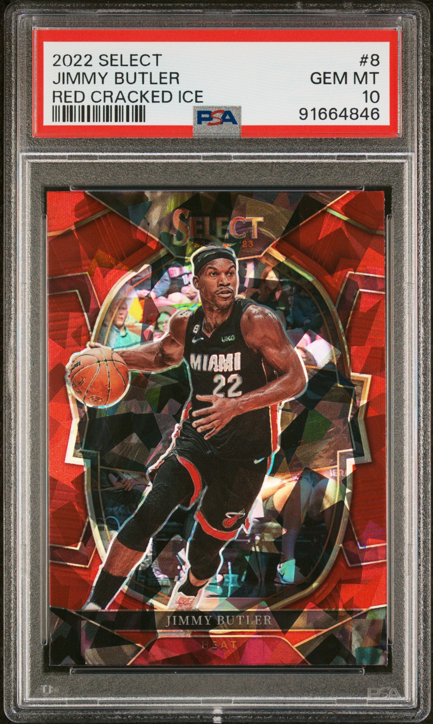 Jimmy Butler 2022 Panini Select Red Cracked Ice Basketball