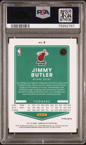 Jimmy Butler 2021 Panini Donruss Optic Target Box Set Card #8 Graded PSA 9-Powers Sports Memorabilia