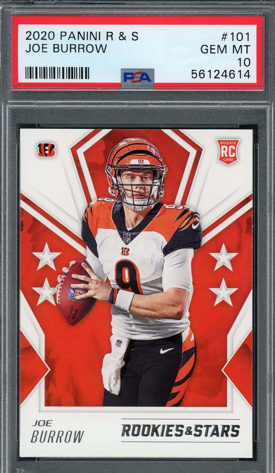 Joe Burrow 2020 Panini Rookies & Stars Football Card #101 Graded PSA 10-Powers Sports Memorabilia