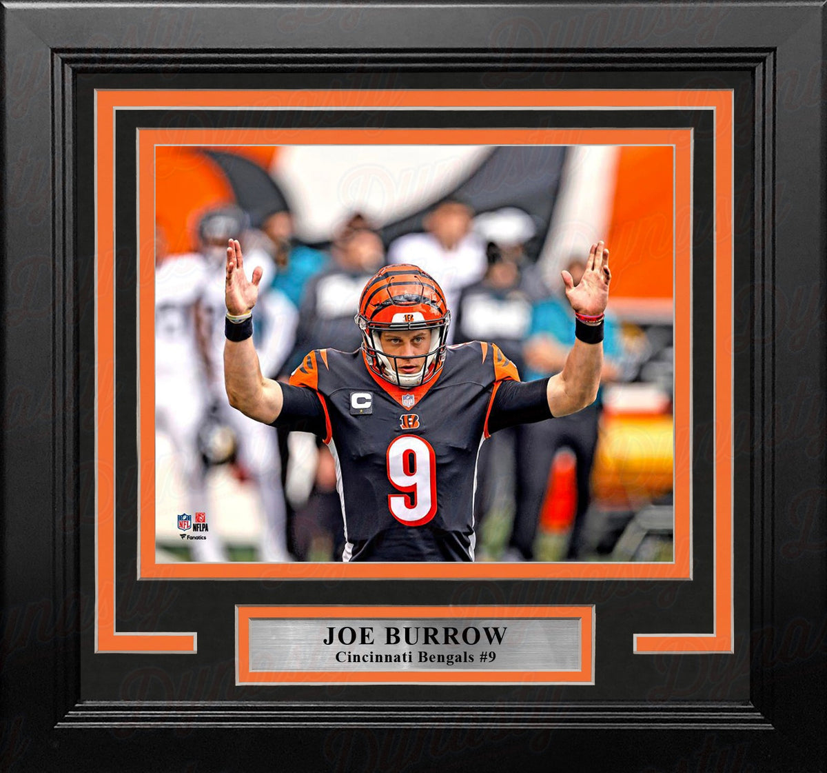Joe Burrow Arms Up Cincinnati Bengals 8" x 10" Framed Football Display Photo