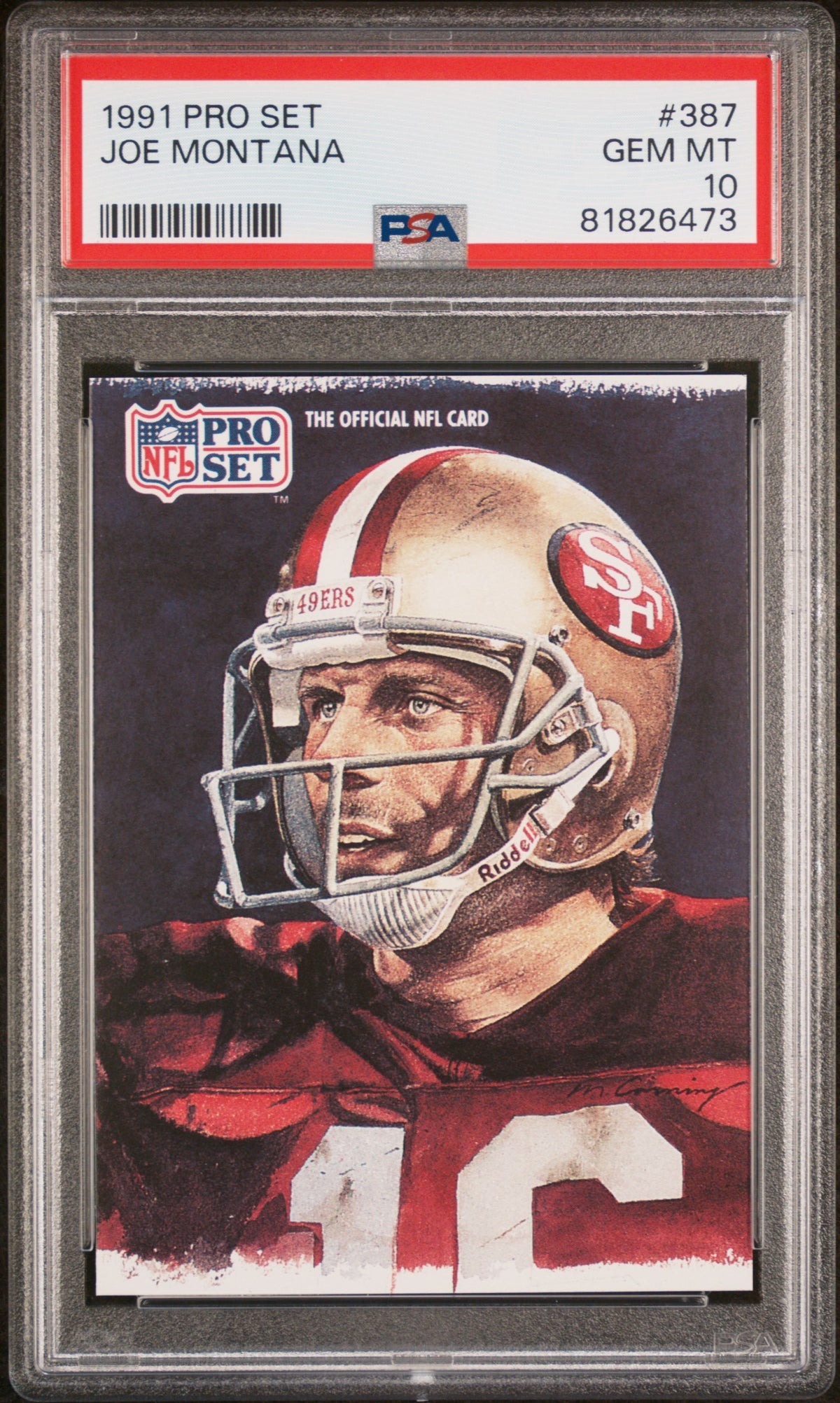 Joe Montana 1991 Pro Set Football Card #387 Graded PSA 10-Powers Sports Memorabilia