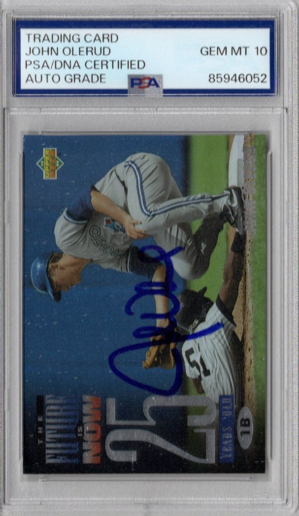 John Olerud Signed Toronto Blue Jays 1994 Upper Deck #48 Card PSA AUTO GRADE GEM MT 10-Powers Sports Memorabilia