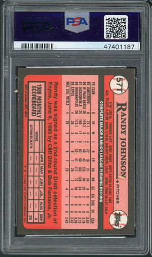 Randy Johnson 1989 Topps Traded Baseball Rookie Card RC #57T Graded PSA 10 GEM MINT-Powers Sports Memorabilia
