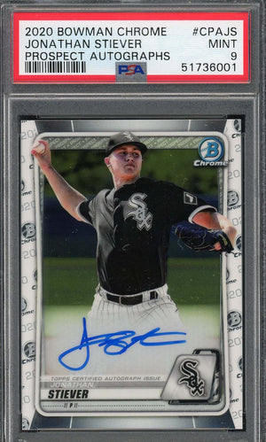Jonathan Stiever 2020 Bowman Chrome Prospect Auto Rookie Card #CPAJS PSA 9-Powers Sports Memorabilia
