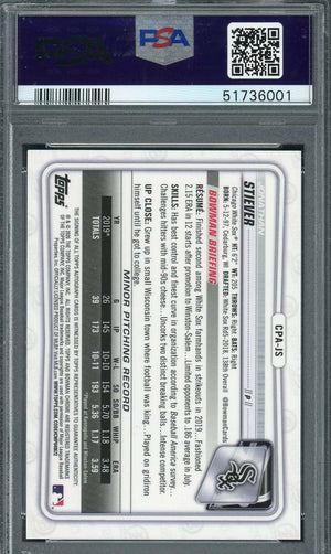 Jonathan Stiever 2020 Bowman Chrome Prospect Auto Rookie Card #CPAJS PSA 9-Powers Sports Memorabilia