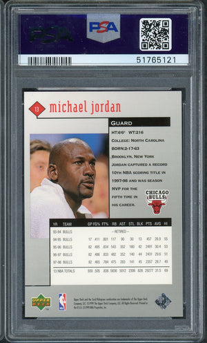 Michael Jordan 1998 Upper Deck Black Diamond Basketball Card #13 Graded PSA 9 MINT-Powers Sports Memorabilia