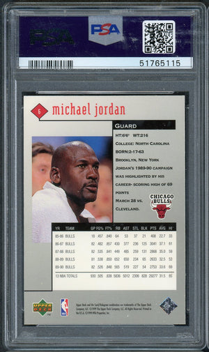 Michael Jordan 1998 Upper Deck Black Diamond Basketball Card #6 Graded PSA 9 MINT-Powers Sports Memorabilia