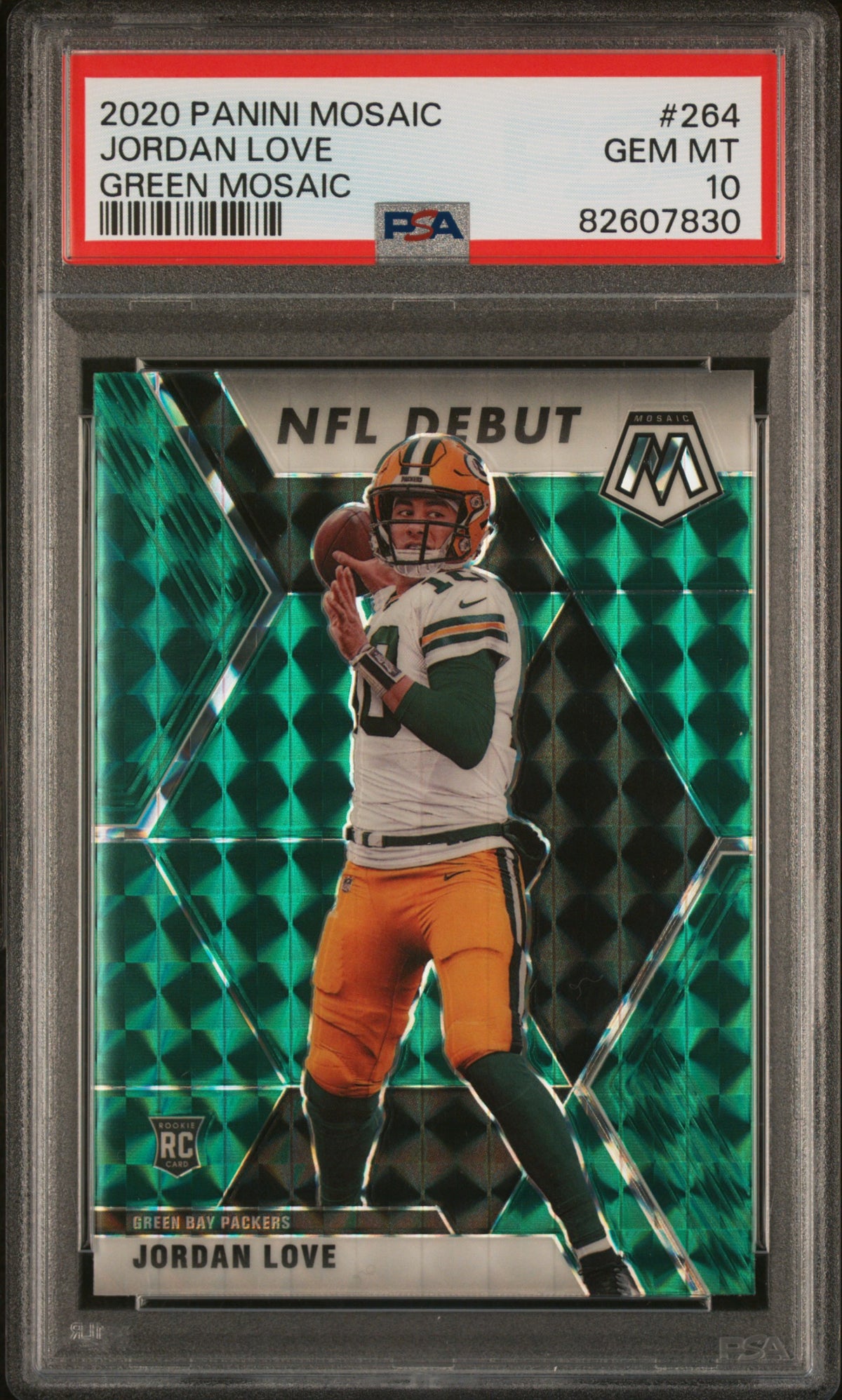 Jordan Love 2020 Panini Mosaic Green Football Rookie Card #264 Graded PSA 10-Powers Sports Memorabilia