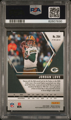 Jordan Love 2020 Panini Mosaic Green Football Rookie Card #264 Graded PSA 10-Powers Sports Memorabilia